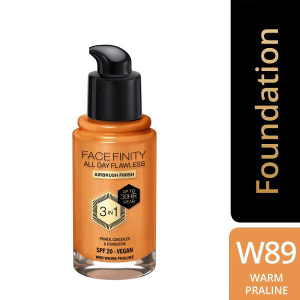 Max Factor Facefinity Warm Praline Liquid Foundation, imported from the UK