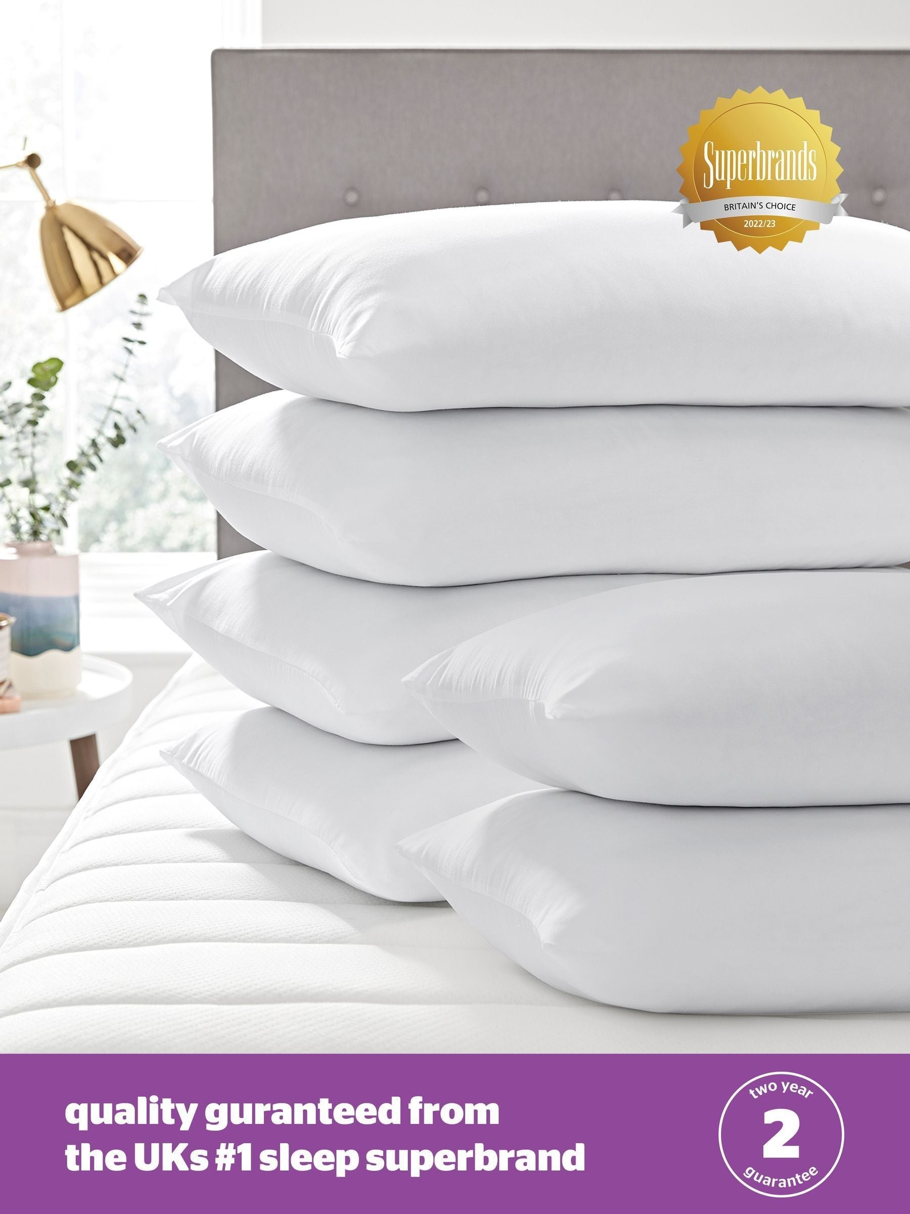 Silentnight Medium Deep Sleep Pillows 6 Pack (British brand)