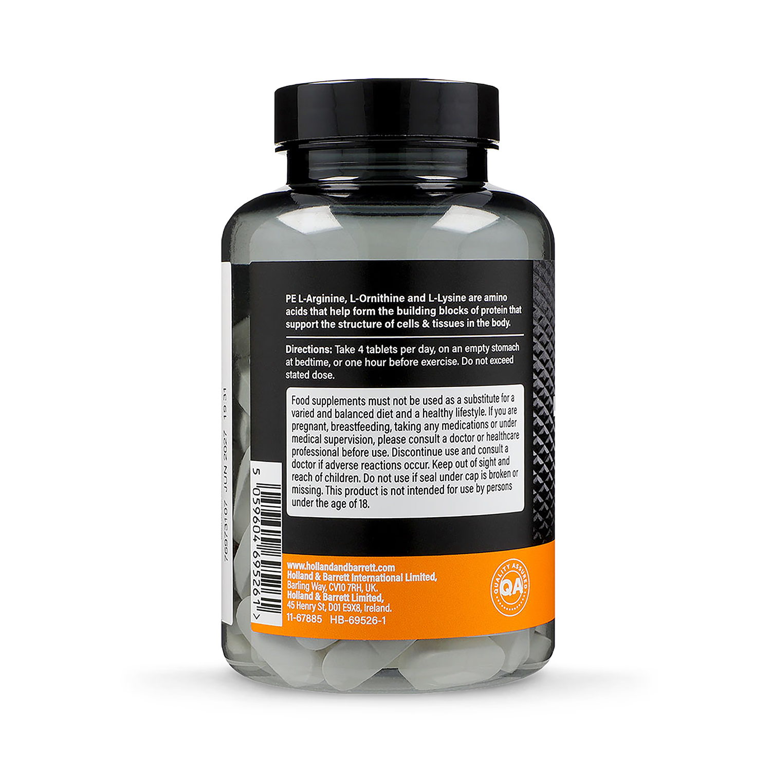 Precision Engineered Nutrition L-Arginine Amino Tablets 120 Tablets, UK version