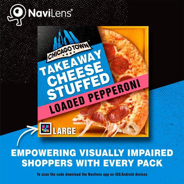 Chicago Town Takeaway Cheesy Stuffed Crust Pepperoni Large Pizza   640g - McGrocer