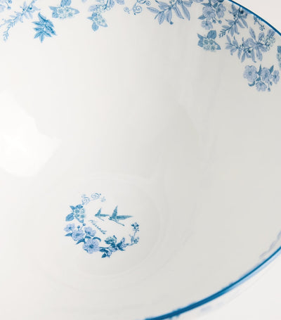 Decorative Fine Bone China Toile Pattern Serving Bowl 25.5cm
