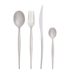 Bugatti Natura satin stainless steel 24-piece cutlery set - British product