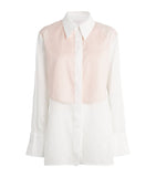 100% Cashmere Long Sleeve Stole with Panelling and Scalloped Edges