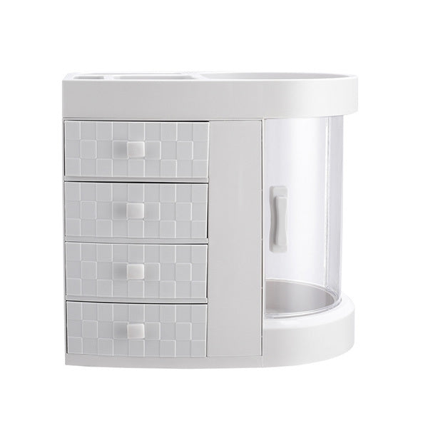 Livingandhome acrylic makeup organizer 4 drawers white, UK version