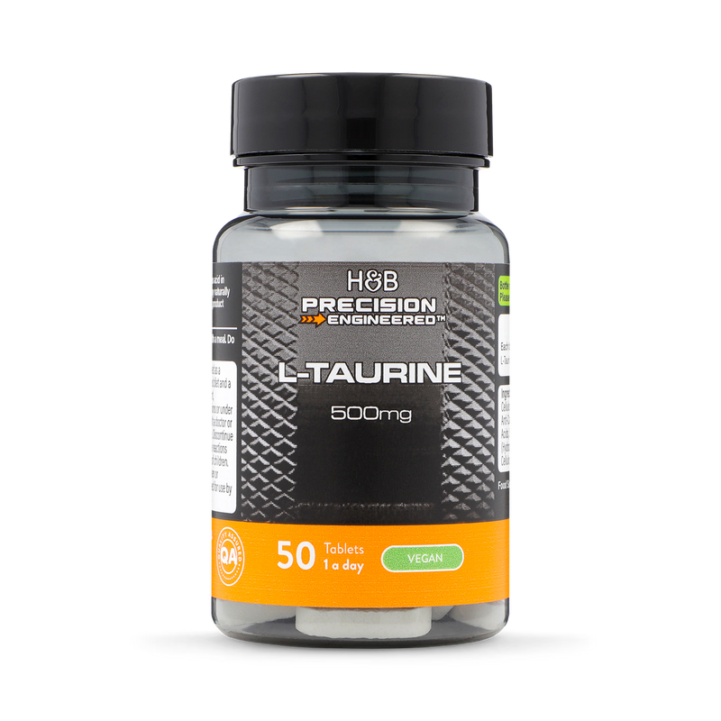 L-Taurine 500mg fitness supplement tablets 50ct (British brand)