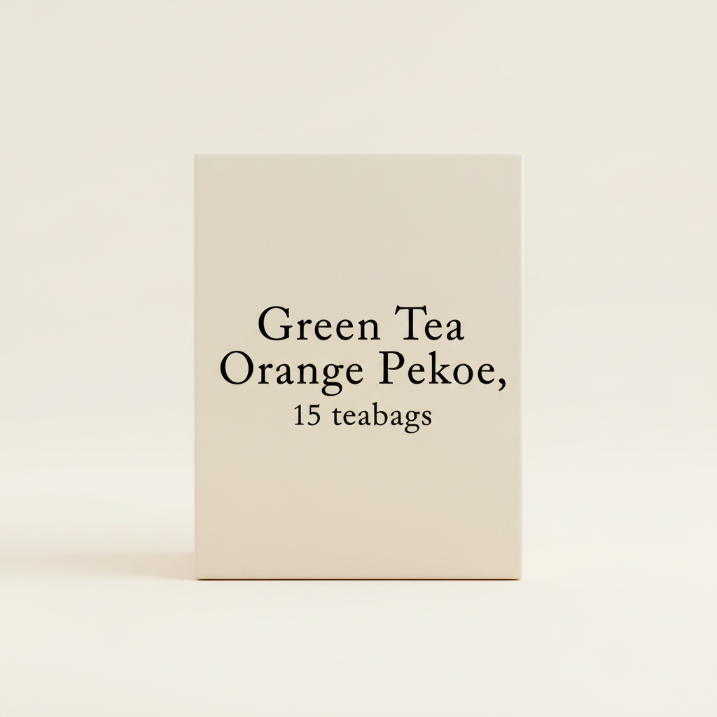 Holland Barrett Green Tea Orange Pekoe 15 Tea Bags, UK version