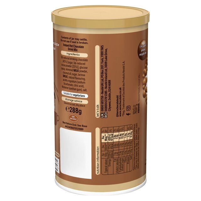 Aero Instant Chocolate Drink   288g - McGrocer