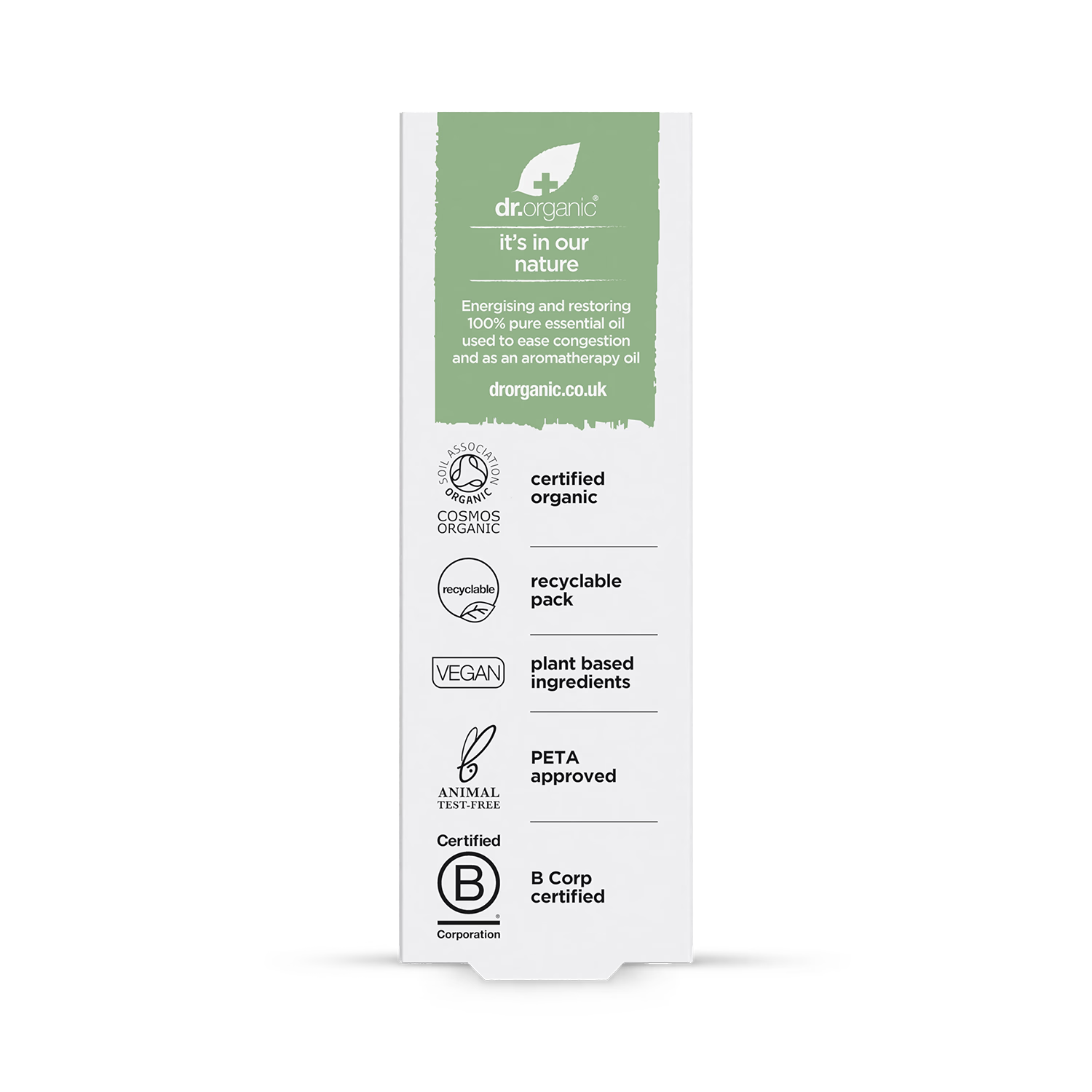 Dr Organic Peppermint Essential Oil 10ml - British product
