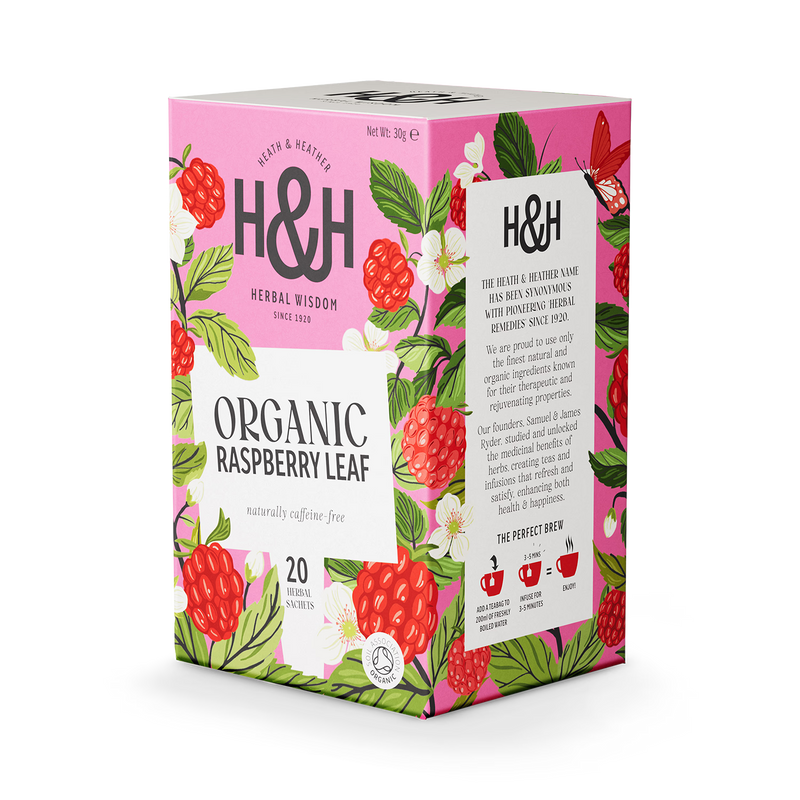 Heath & Heather Organic Raspberry Leaf 20 Tea Bags