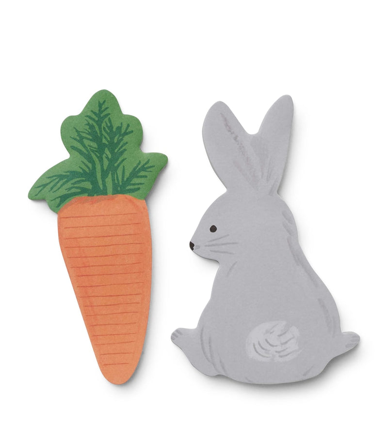 Carrot and Bunny Designed Sticky Notes Set with Two Sizes