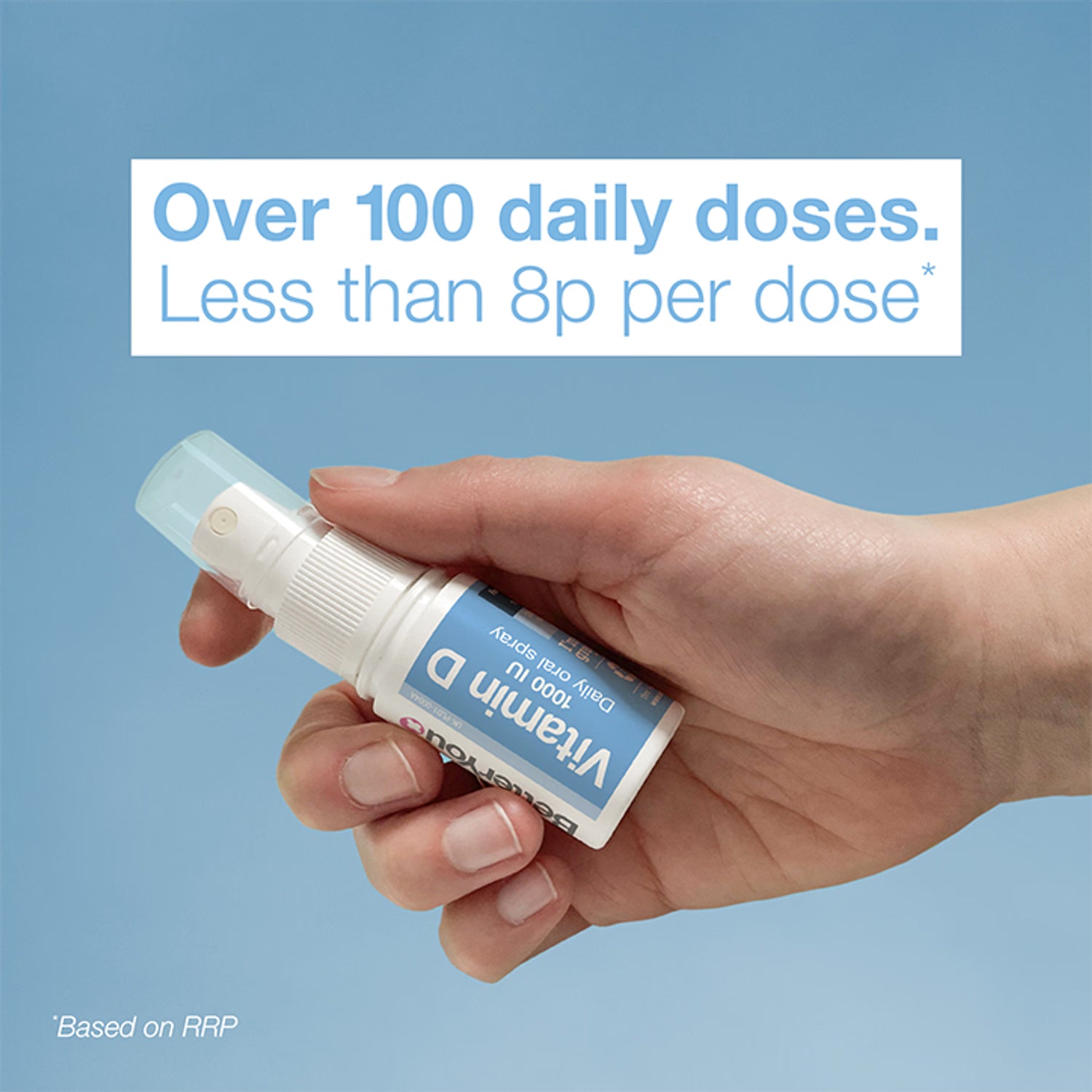BetterYou Vitamin D1000 Daily Oral Spray Natural Peppermint Flavour 15ml