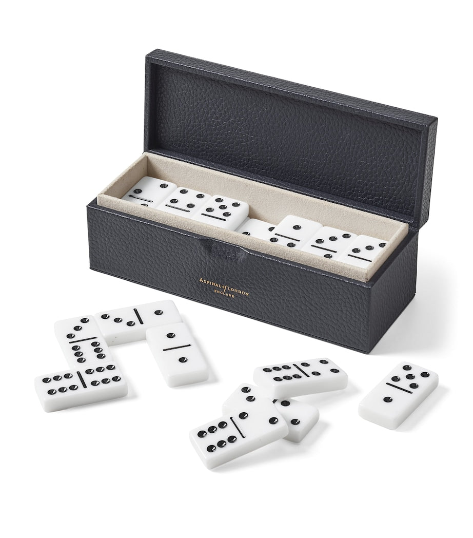 Aspinal Of London Leather Dominoes Set - British product