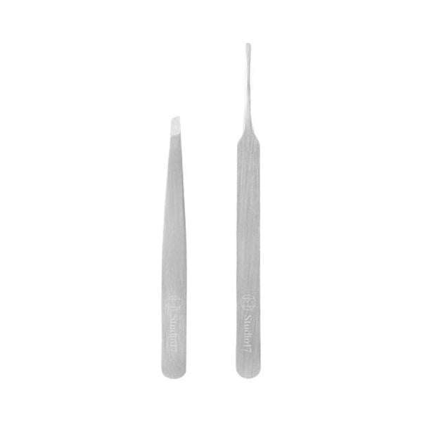 Studio17 Makeup Tweezer Duo Eyebrow Grooming Tool (British brand)
