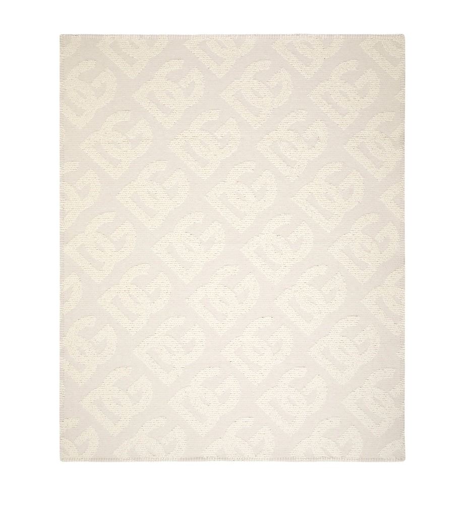 Dolce&Gabbana Casa Wool-Cashmere-Silk Logo Throw (140cm x 180cm)