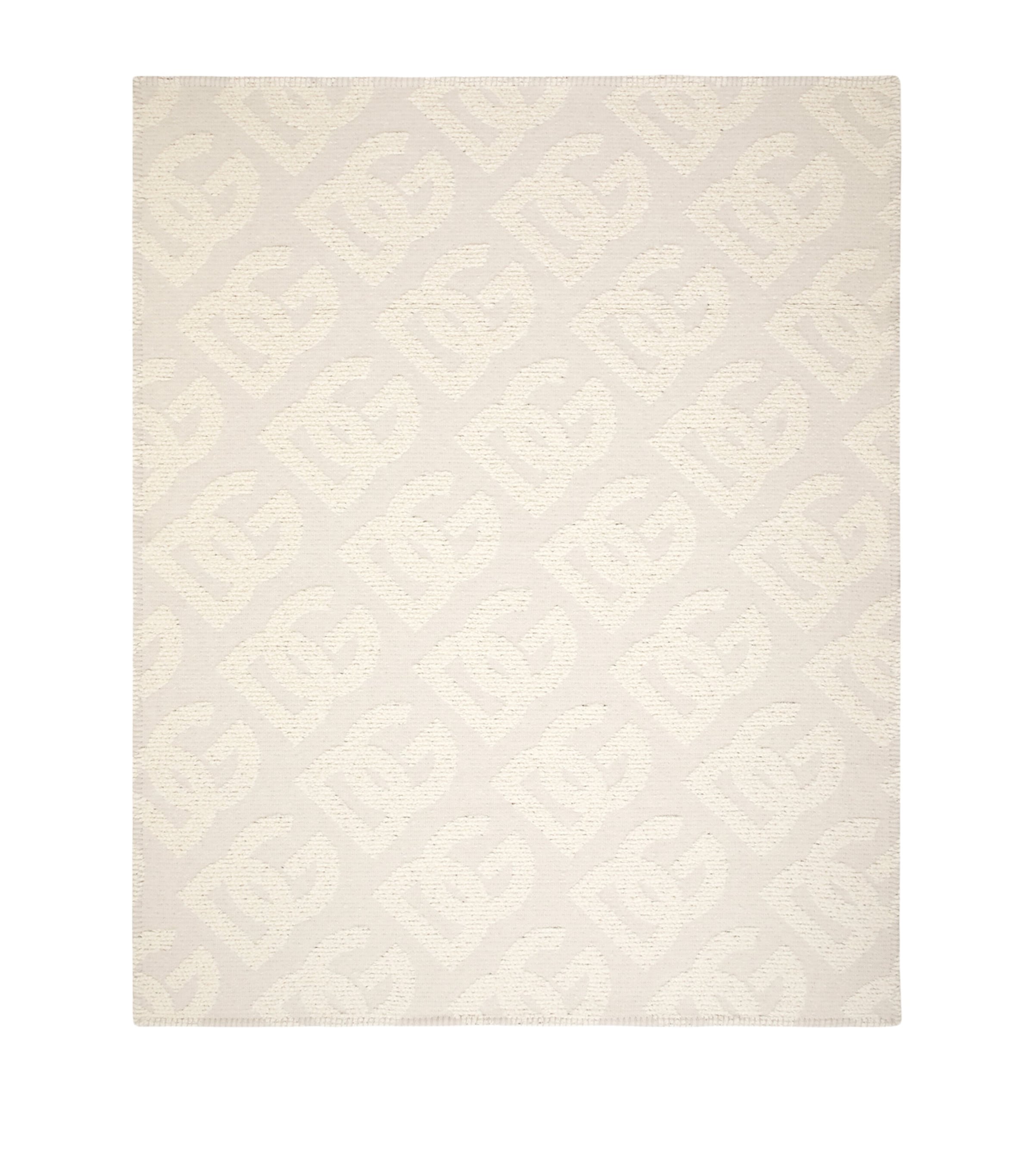 Dolce&Gabbana Casa Wool-Cashmere-Silk Logo Throw (140cm x 180cm)
