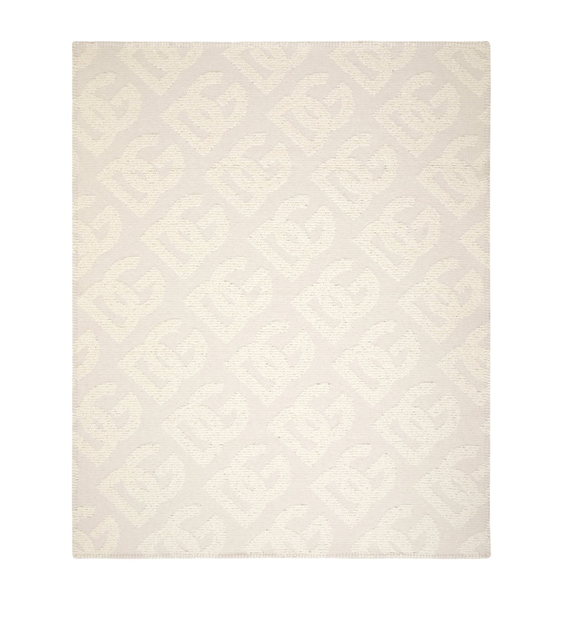 Dolce&Gabbana Casa Wool-Cashmere-Silk Logo Throw (140cm x 180cm)