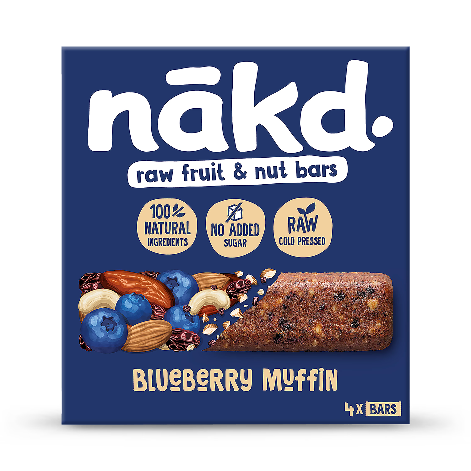 Nakd Raw Fruit Nut Blueberry Muffin Bars 18 x 35g