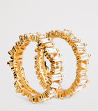 Suzanne Kalan Yellow Gold and Mixed Diamond Tech Ring Jackets (Size 8.5)