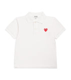 Comme Des Garçons cotton heart logo polo shirt for kids aged 2-6 years - British product