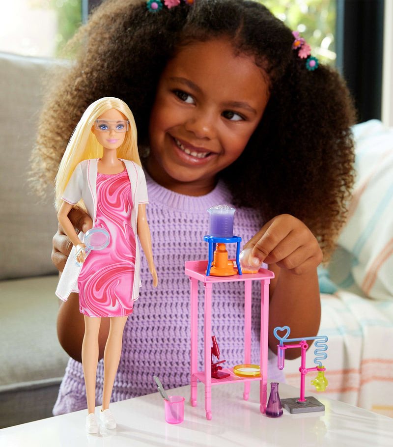 Barbie Scientist Doll with lab accessories - British product