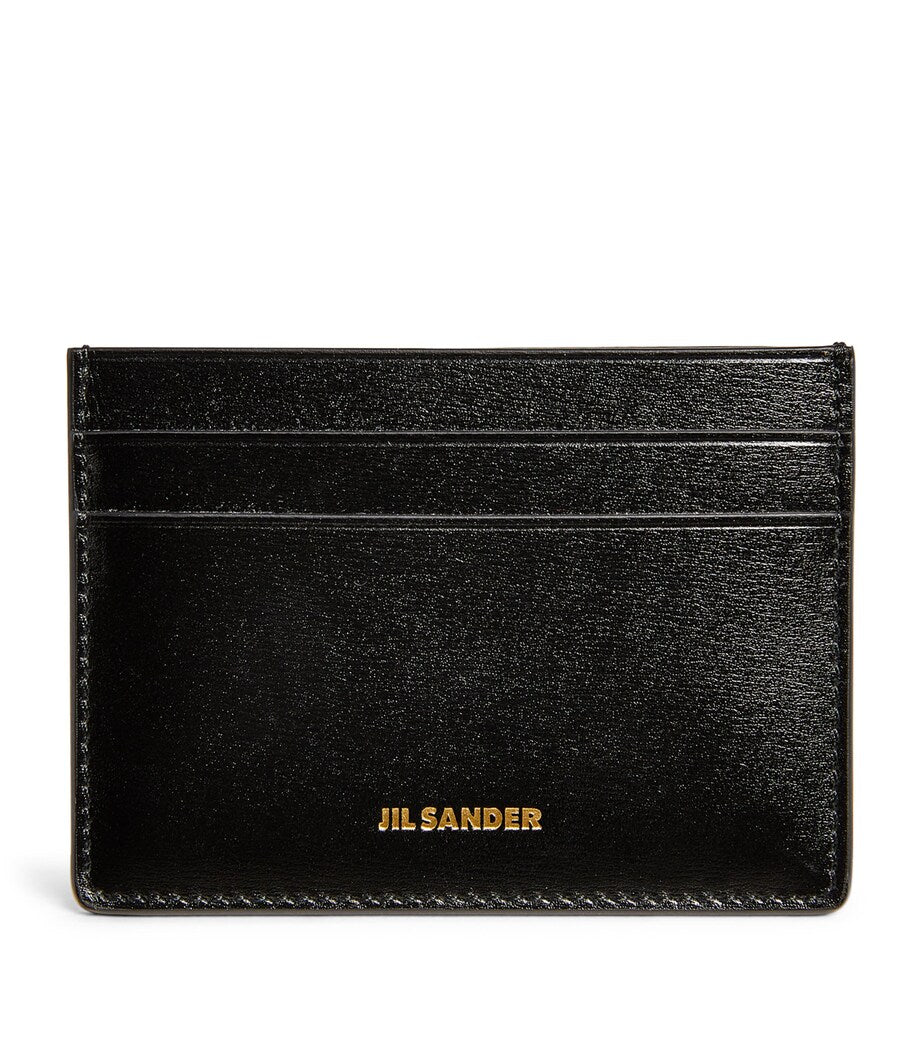 Jil Sander leather card holder with 5 slots, compact size, UK version