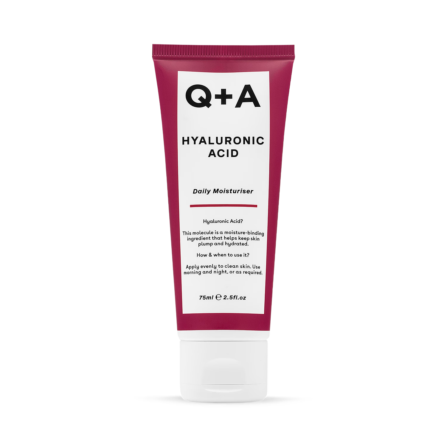 Q+A Hyaluronic Acid Daily Moisturiser 75ml (British brand)