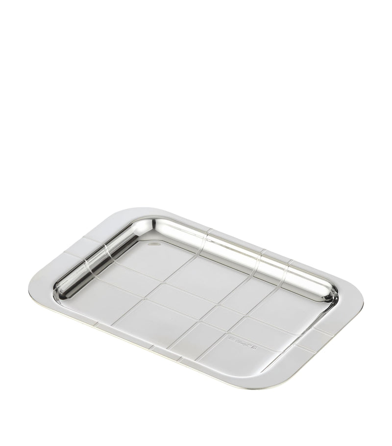 Christofle silver-plated Graphik tray 15cm x 10cm - British product