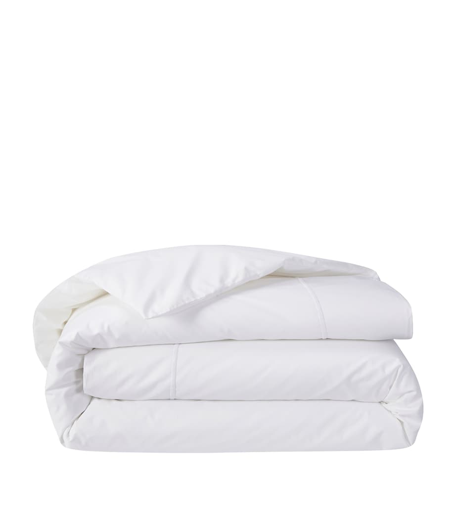 Yves Delorme double duvet cover in white with embroidery, 200cm x 200cm (British brand)
