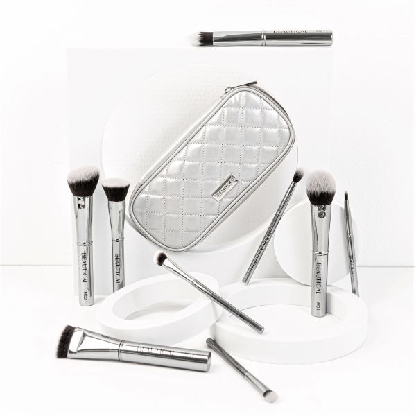 Beautical Metal Glam Brush Set 9 piece - British product