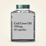 Holland & Barrett Pure Cod Liver Oil multivitamin 500mg 60 capsules, UK version