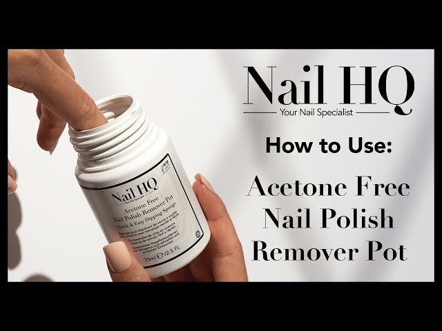 Nail HQ Acetone Free Remover Sponge 75ml , imported from the UK
