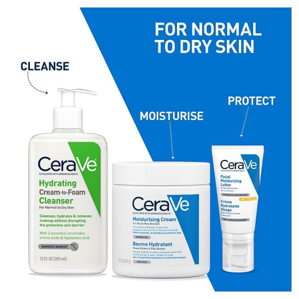 CeraVe cream to foam cleanser hyaluronic acid 473ml - British product
