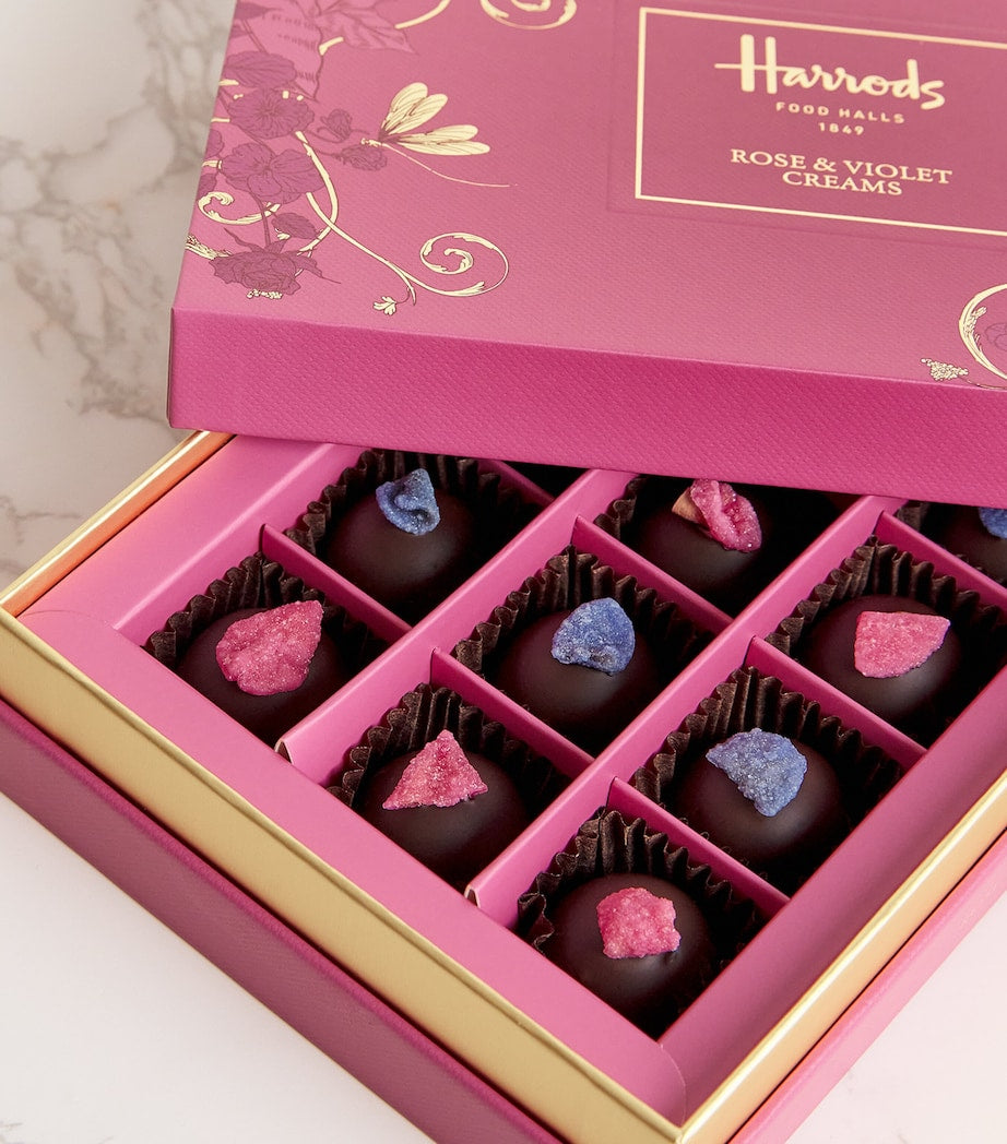 Harrods rose and violet chocolate creams 175g, UK version