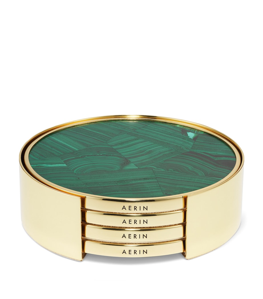 Aerin Lucas mosaic coasters set of 4 with storage case - British product