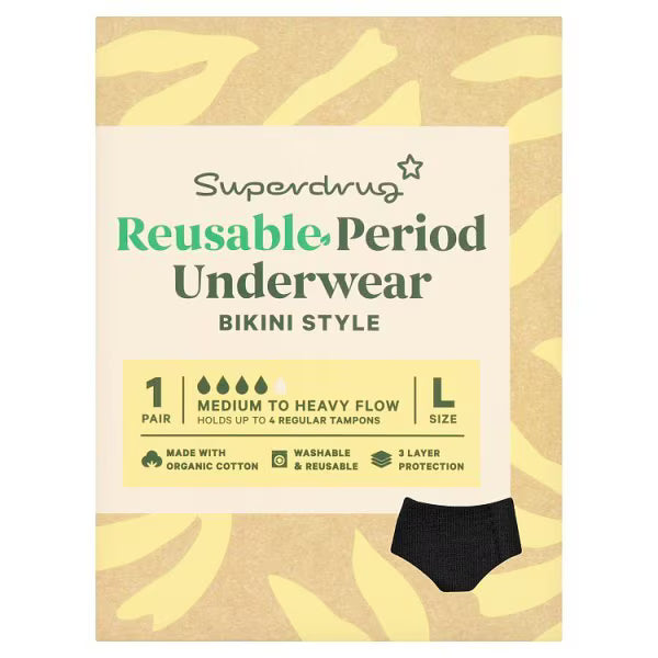 Superdrug Luna Period Bikini Pants Large (British brand)