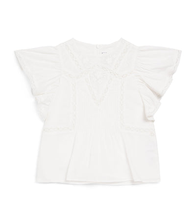 Tartine et Chocolat Cotton Lace-Trim Children's Blouse 2-12 Years