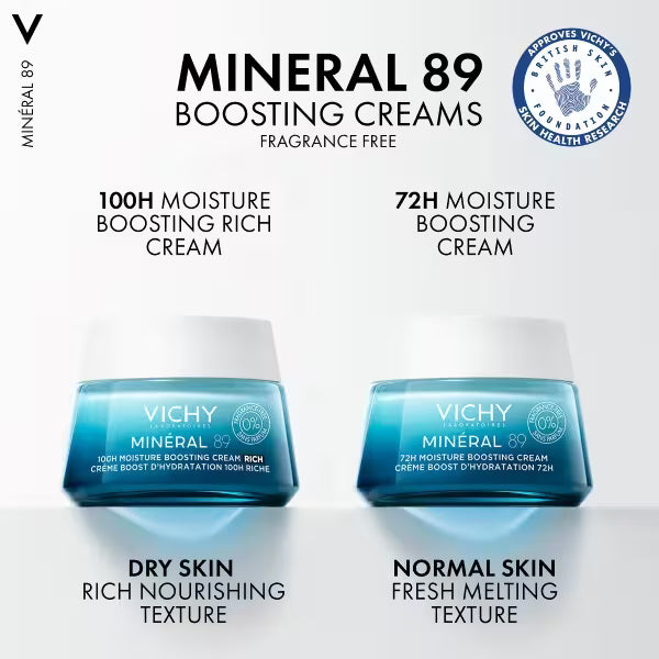 Vichy Minéral 89 100H Hydrating Cream Dry Skin 50ml (British brand)