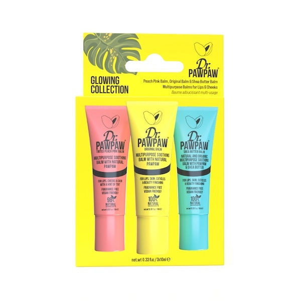 Dr Pawpaw glowing trio lip balm set 3x10ml - British product