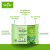 Simple biodegradable cleansing wipes 25 wipes (British brand)