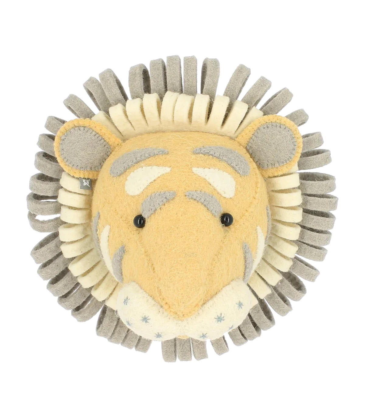 Fiona Walker mini organic wool tiger head decoration 25cm - British product