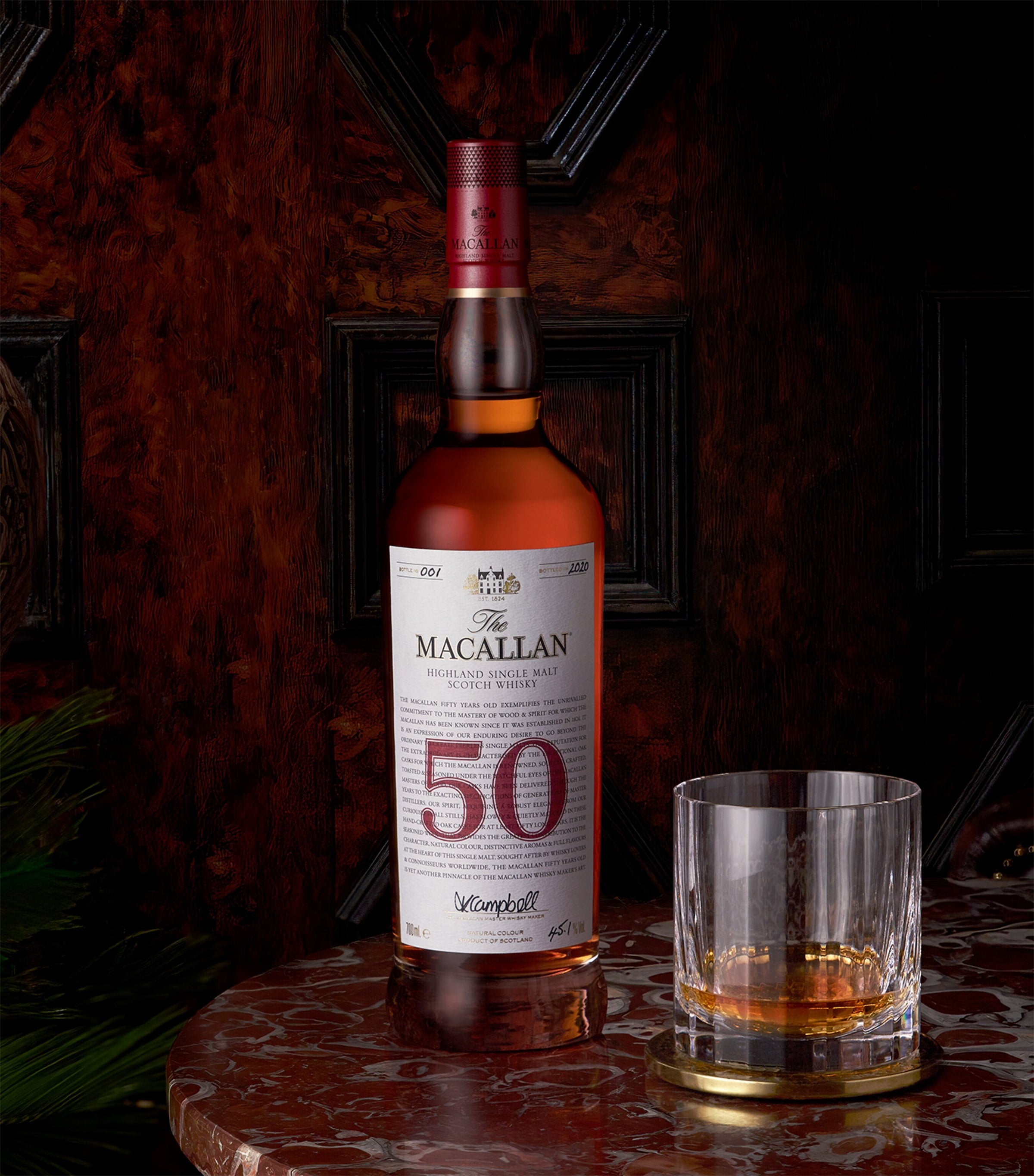 The Macallan The Red Collection 50-Year-Old Single Malt Scotch Whisky (70cl)