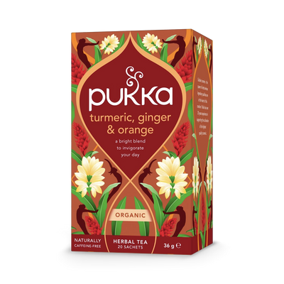 Pukka Organic Turmeric Ginger Orange Herbal Tea 20 Bags