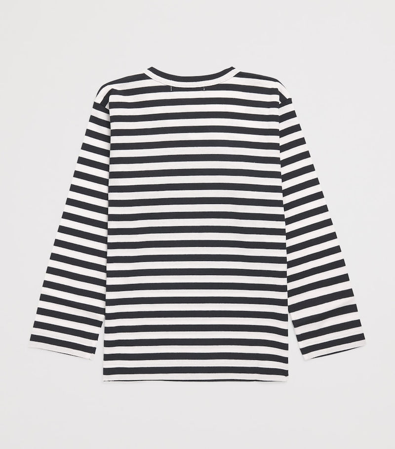 Comme Des Garçons Cotton Stripe Heart Logo T-Shirt (2-6 Years)