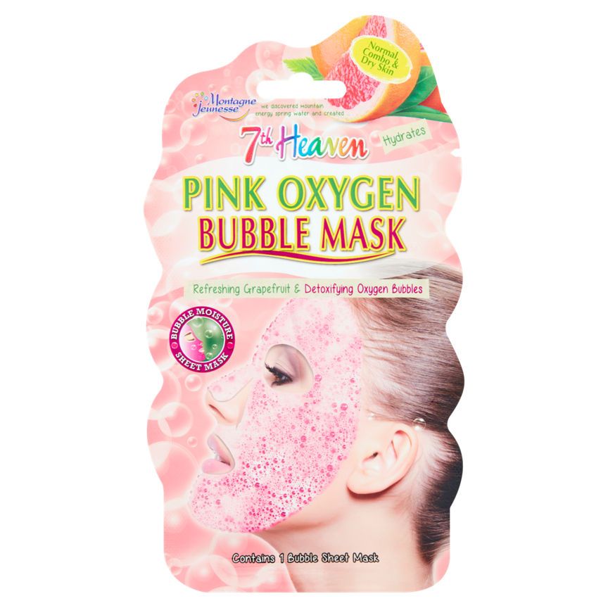 7th Heaven 1 Pink Oxygen Bubble Mask - McGrocer