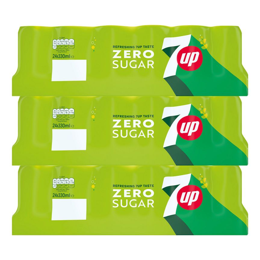 7UP 3 for £24 Drinks Bundle 72 Cans - McGrocer