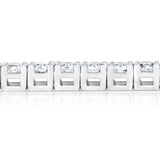 8.00ctw Round Brilliant Cut Diamond Tennis Bracelet, 18ct White Gold - McGrocer