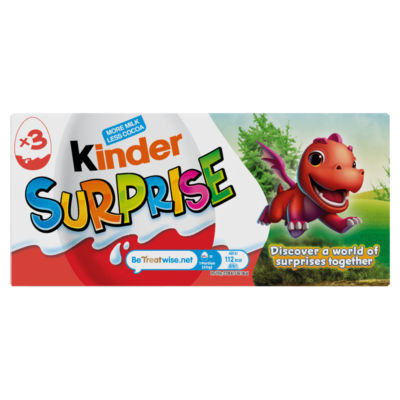 Kinder Surprise milk chocolate egg with toy 3 x 20g multipack, UK version