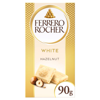 Ferrero Rocher white chocolate hazelnut bar 90g - British product