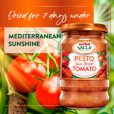 Sacla sun-dried tomato pesto sauce 190g (British brand)