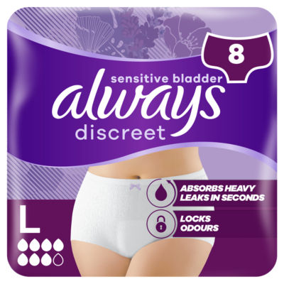 Always Discreet incontinence pants women's normal L 8 pack - British product